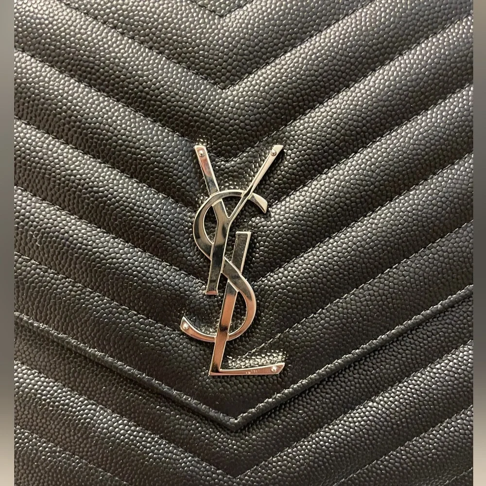 YSL Cassandre Grain Flap Wristlet - Picture 4 of 13